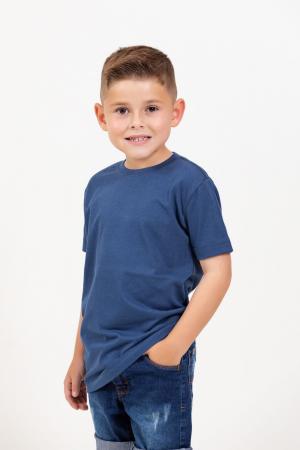 Camiseta Infantil - Azul (Liso) 100% ALGODÃO FIO 30.1 PENTEADO     