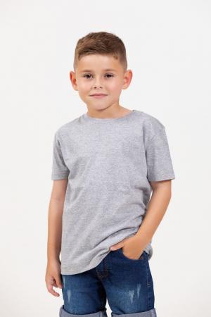 Camiseta Infantil - Cinza (Liso) 100% ALGODÃO FIO 30.1 PENTEADO     