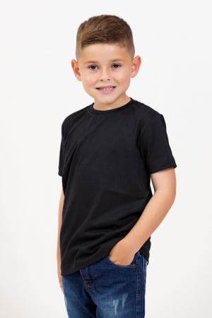 Camiseta Infantil - Preto (Liso) 100% ALGODÃO FIO 30.1 PENTEADO     