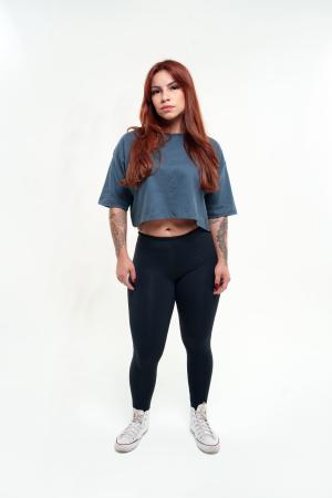 Cropped Streetwear 30.1 - Cinza (Liso) 100% Algodão de fio 30.1 penteado.     