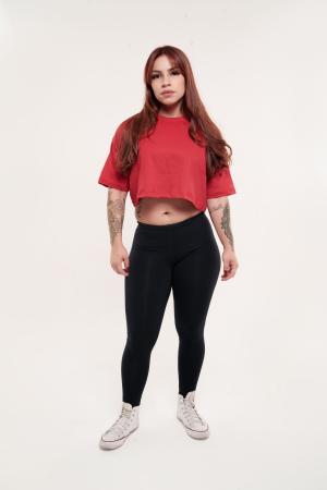 Cropped Streetwear 30.1 - Vermelho (Liso) 100% Algodão de fio 30.1 penteado.     