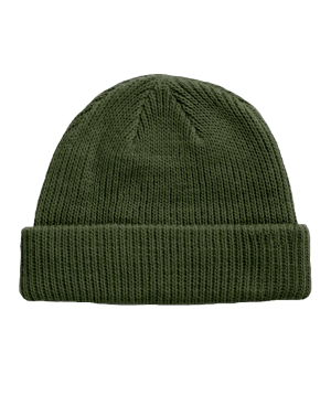 Gorro Lenhador - Verde Oliva (Liso) 100% FIO ACRILICO     